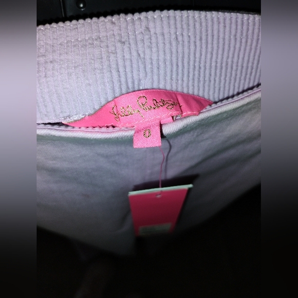 Women's Lilly Pulitzer Ocean Cay High Rise Crop Lilac Freesia Size 0 - Picture 3 of 10